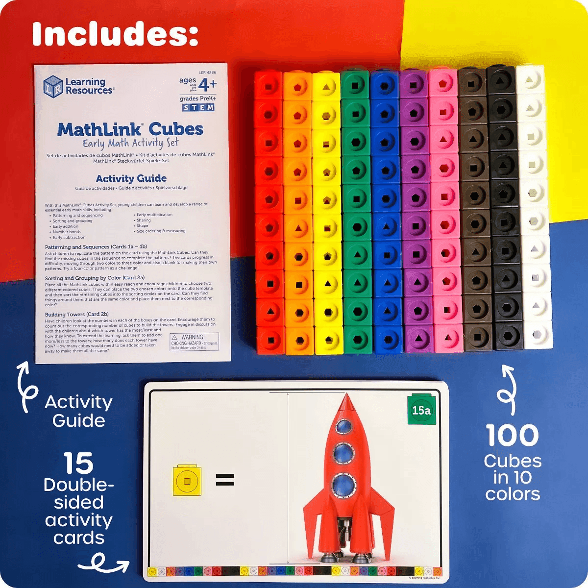 Learning Resources MathLink Cubes Early Math Activity Set - 115pc image 3