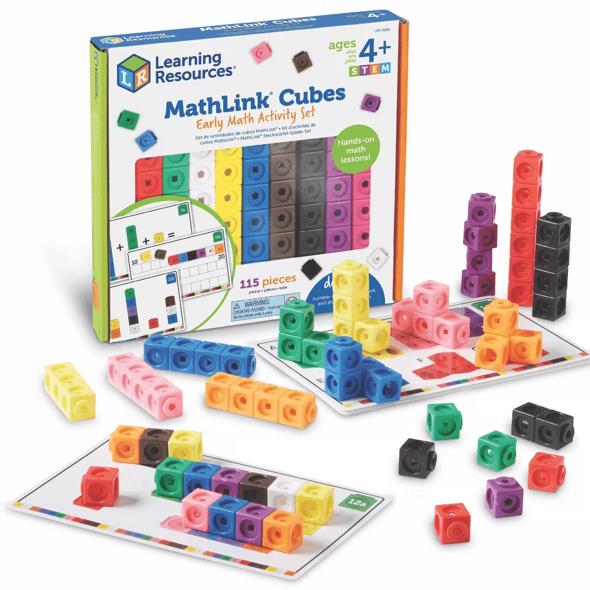 Learning Resources MathLink Cubes Early Math Activity Set - 115pc