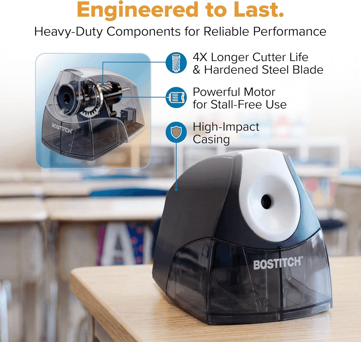Bostitch Office Electric Pencil Sharpener - Black image 5