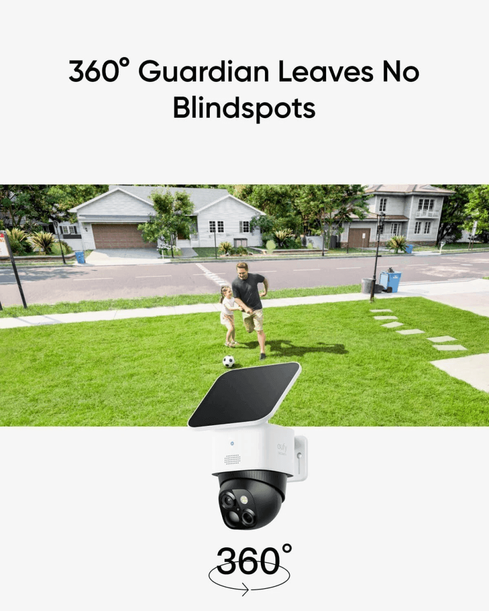 Certified Refurbished eufy SoloCam S340 Outdoor Solar Security Camera image 3