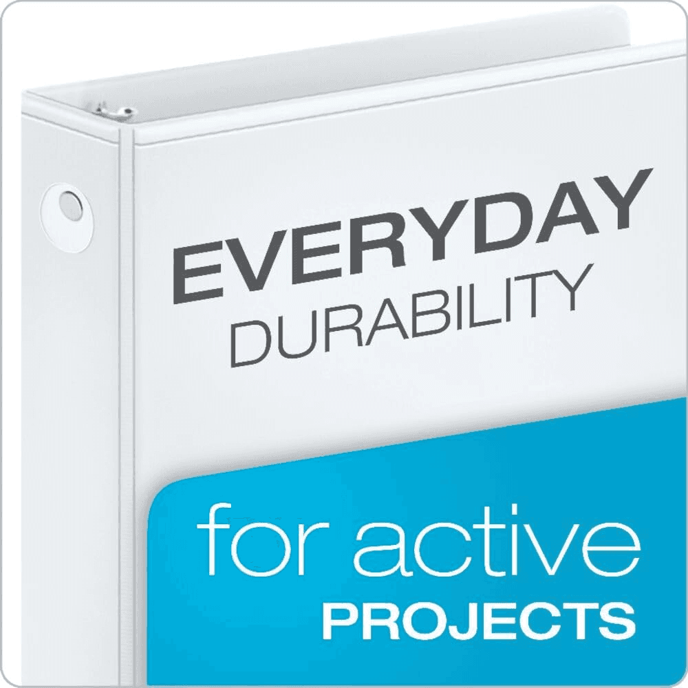 Cardinal 1-Inch White 3-Ring Binders - 12 Pack image 2