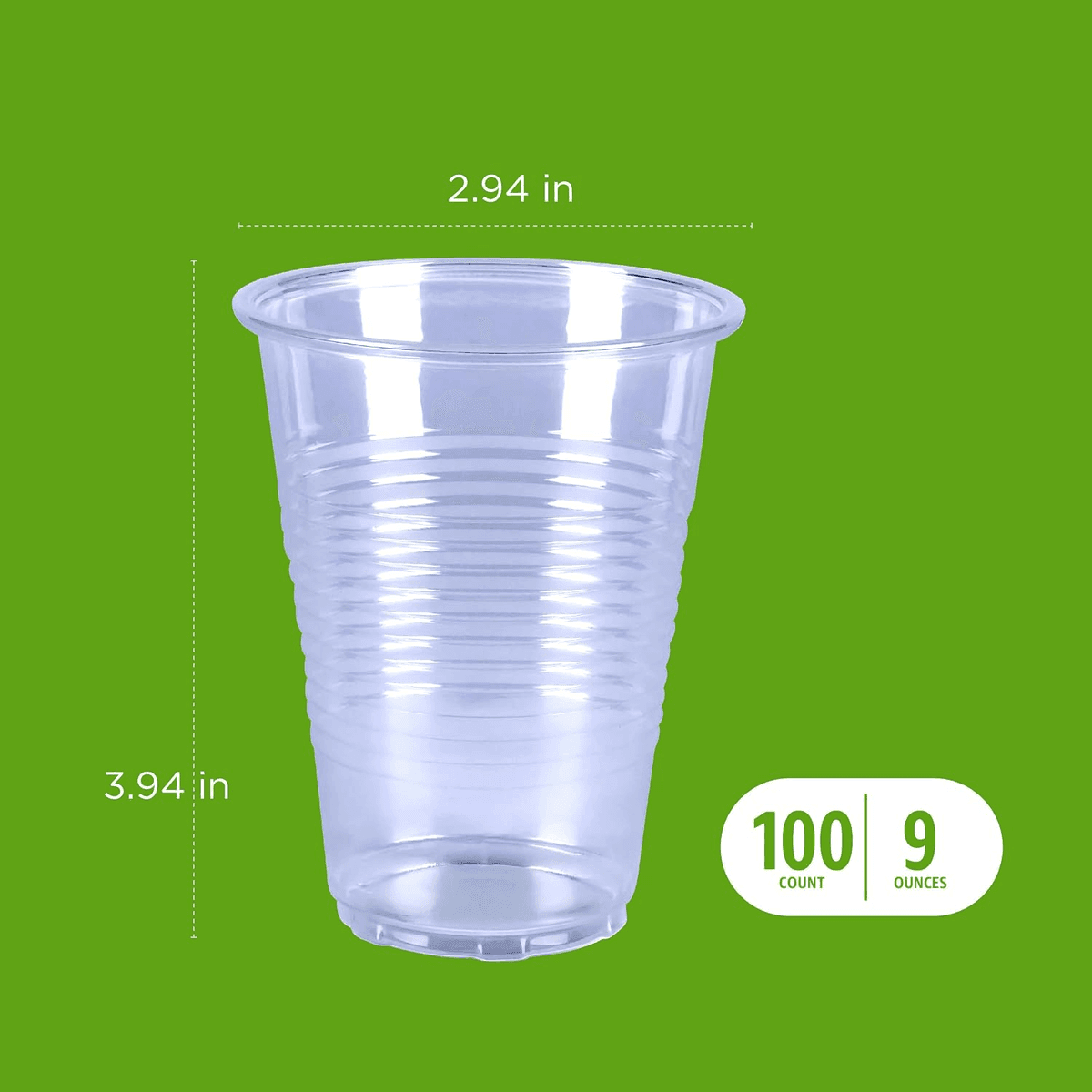 Amazon Basics 9-Ounce Clear Plastic Cups, 100 Count image 4