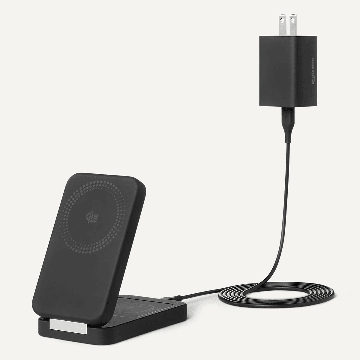 Amazon Basics Qi2.2 25W 2-in-1 Foldable Wireless Charging Station image 5