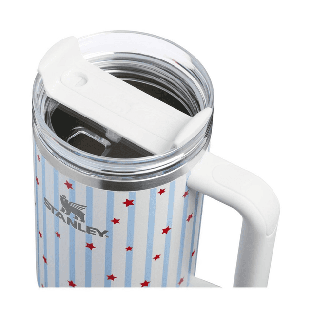 Stanley 40 oz Stainless Steel H2.0 FlowState Quencher Tumbler - Blue Starry Stripes image 4