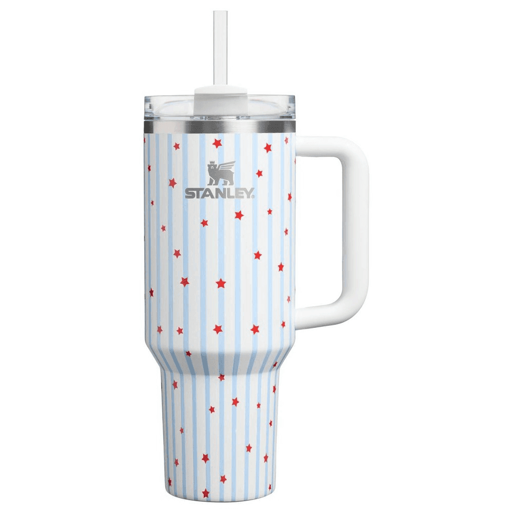 Stanley 40 oz Stainless Steel H2.0 FlowState Quencher Tumbler - Blue Starry Stripes