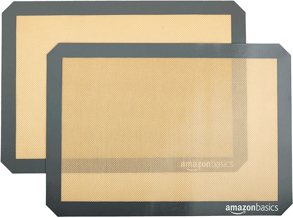 Amazon Basics Silicone Baking Mats 16.5 x 11.6 Inch - 2-Pack