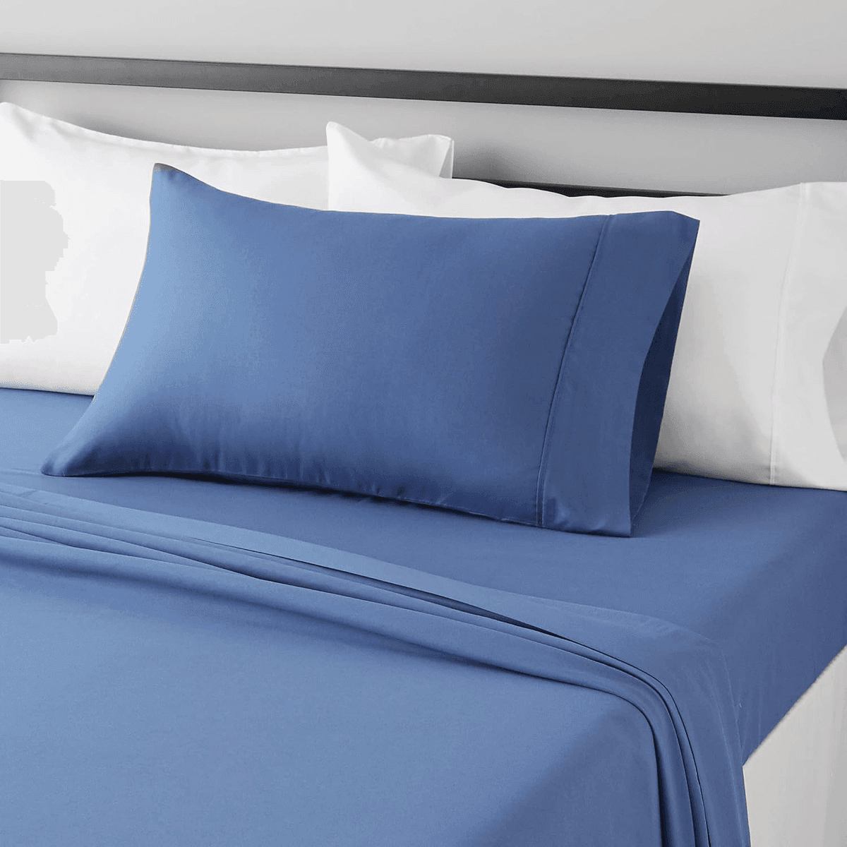 Amazon Basics Twin Microfiber 3-Piece Sheet Set - Dutch Blue image 2