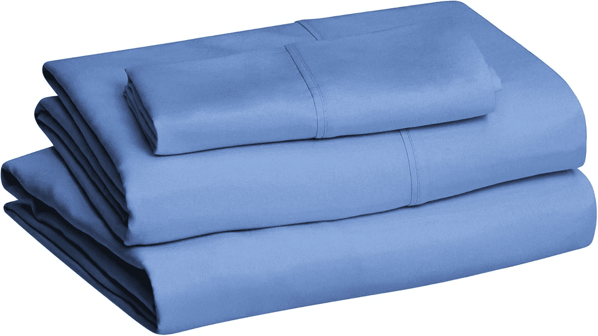 Amazon Basics Twin Microfiber 3-Piece Sheet Set - Dutch Blue