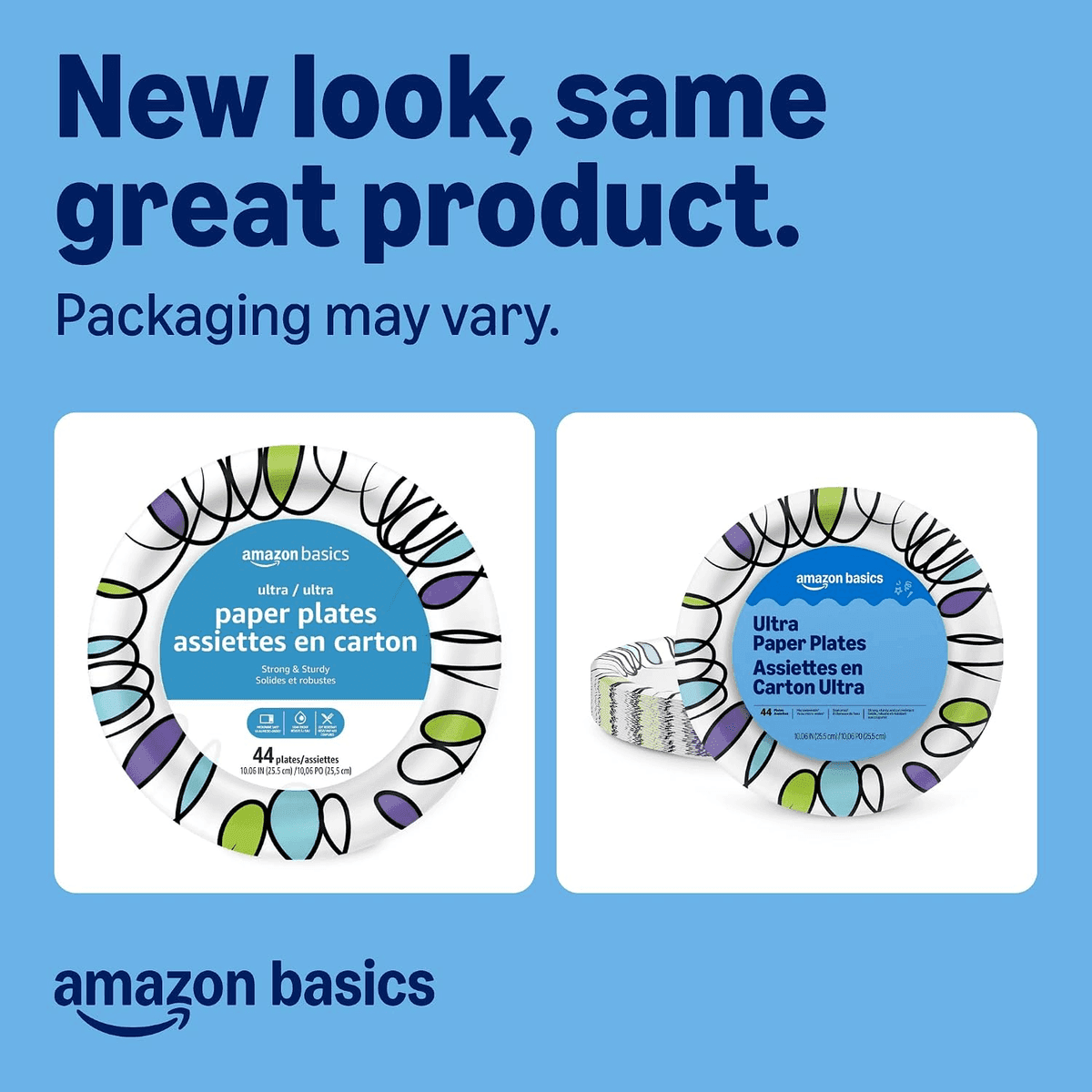 Amazon Basics Ultra 10-Inch Paper Plates, 44 Count image 2