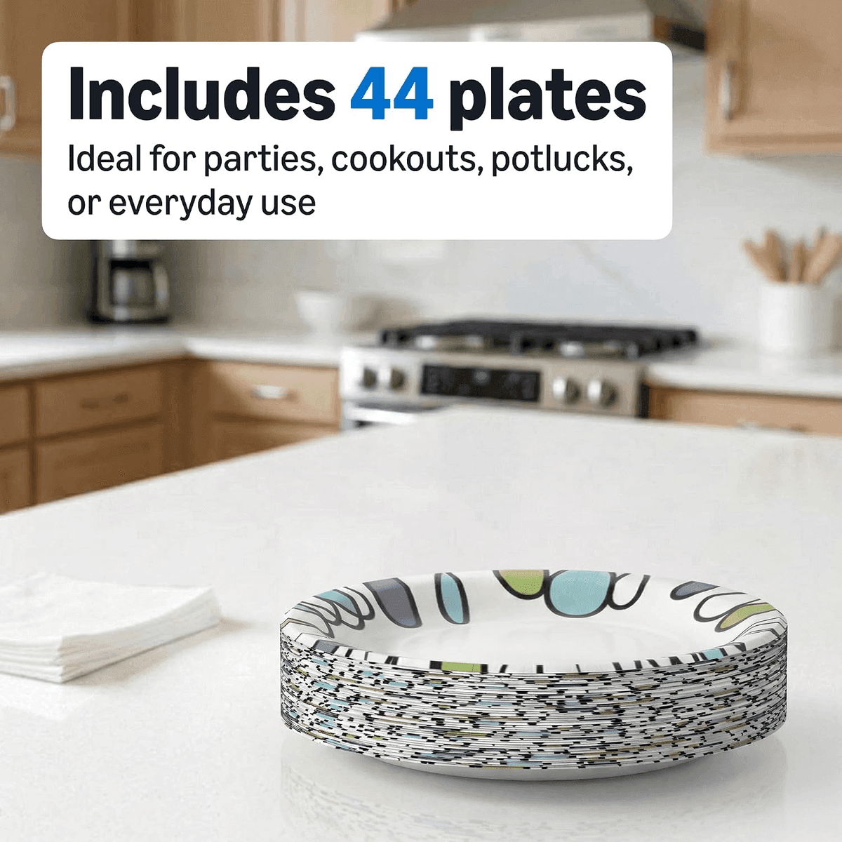 Amazon Basics Ultra 10-Inch Paper Plates, 44 Count image 5
