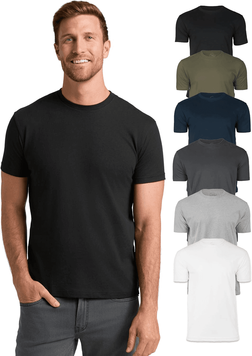 True Classic Men's Staple Crew-Neck T-Shirts (6-Pack, X-Large)