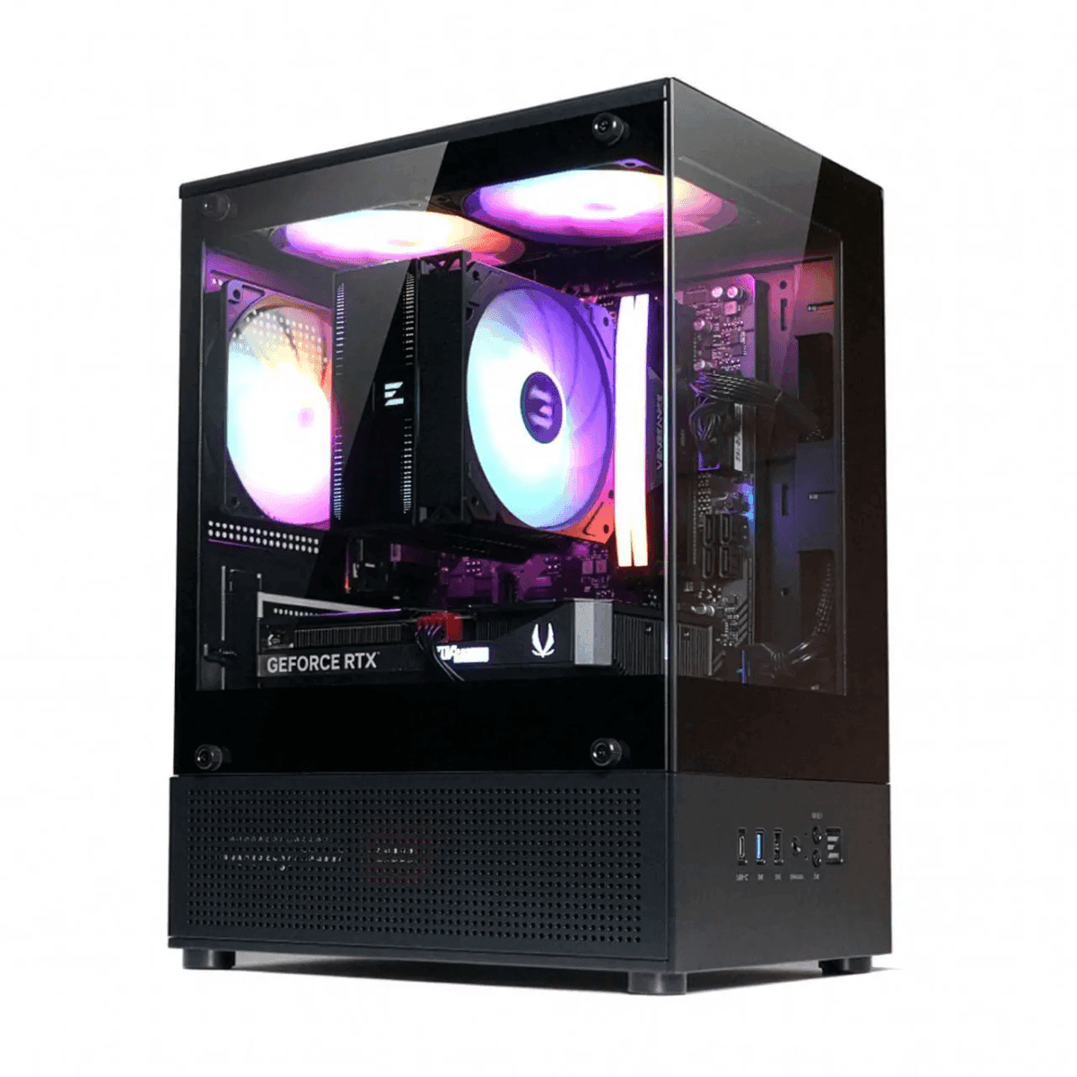Zalman CUBIX-G Micro-ATX PC Case with 3 FRGB Fans (Black)