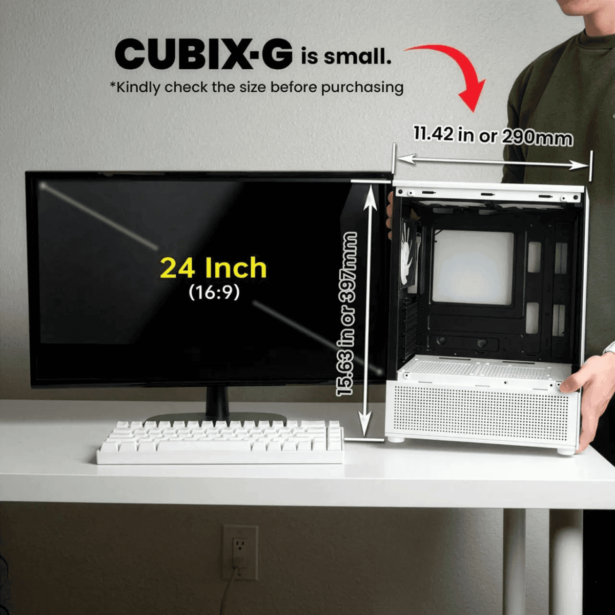 Zalman CUBIX-G Micro-ATX PC Case with 3 FRGB Fans (Black) image 3
