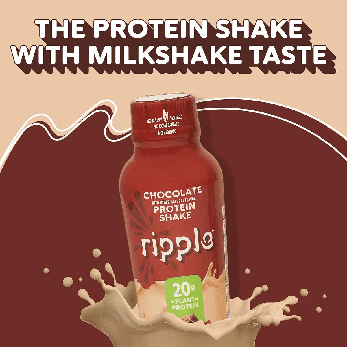 Ripple Chocolate Plant-Based Protein Shakes (12 oz, 12-Pack) image 4