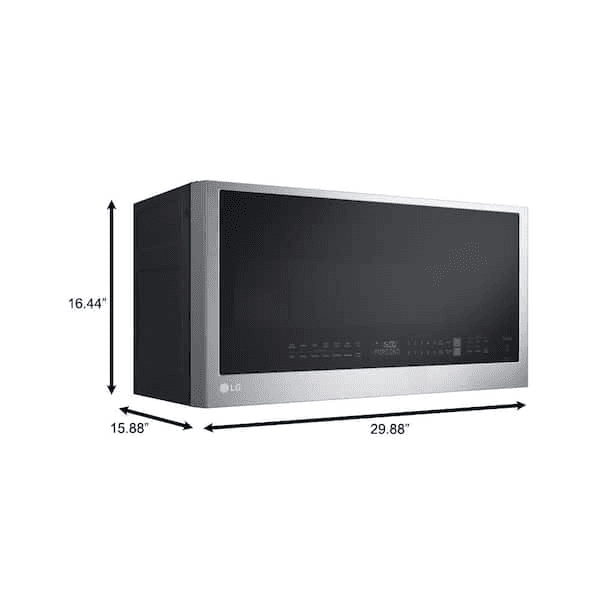 LG Smart 30 in. 2.0 cu. ft. Over-the-Range Microwave - PrintProof Stainless Steel image 3
