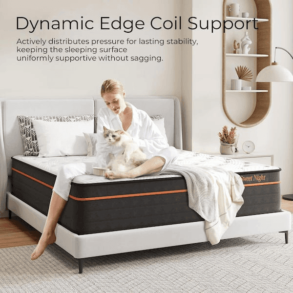 Sweetnight 14 in. Medium Hybrid California King Mattress image 4