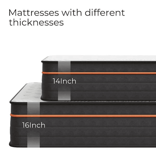 Sweetnight 14 in. Medium Hybrid California King Mattress image 3