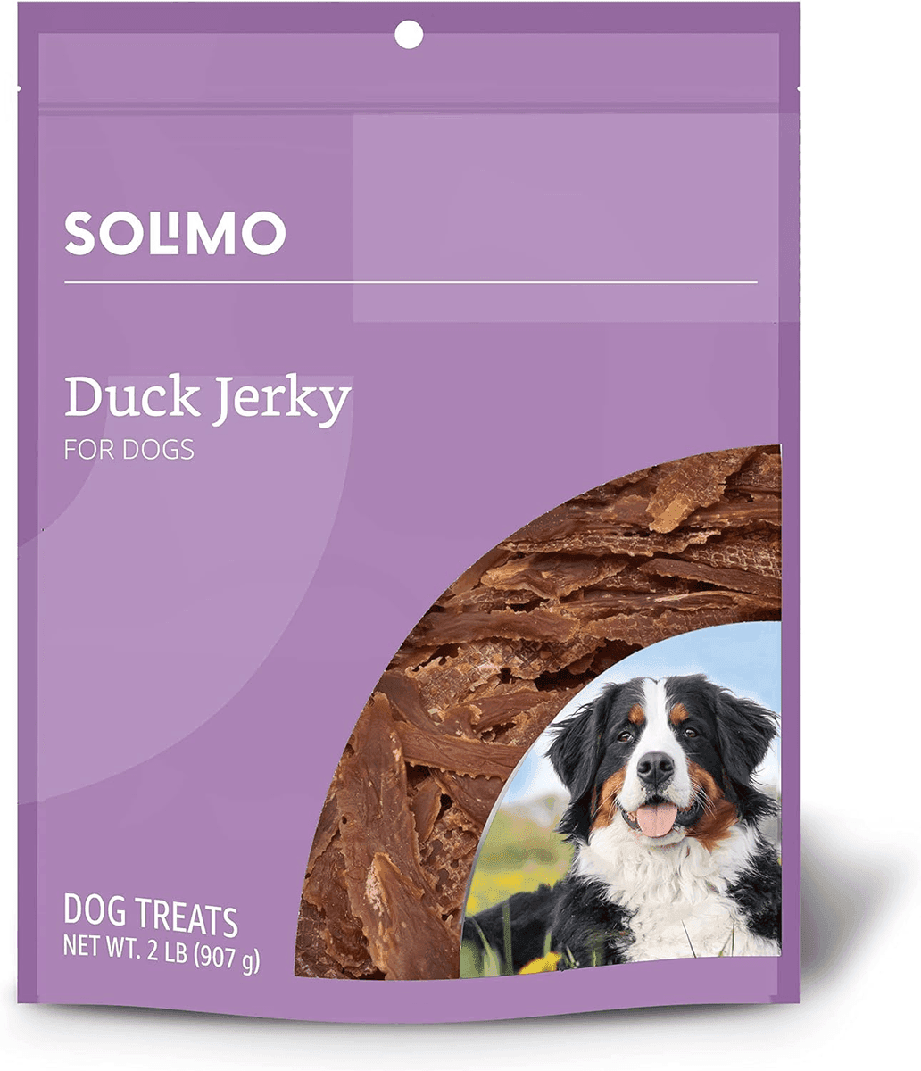 Solimo Duck Jerky Dog Treats 2lb Bag