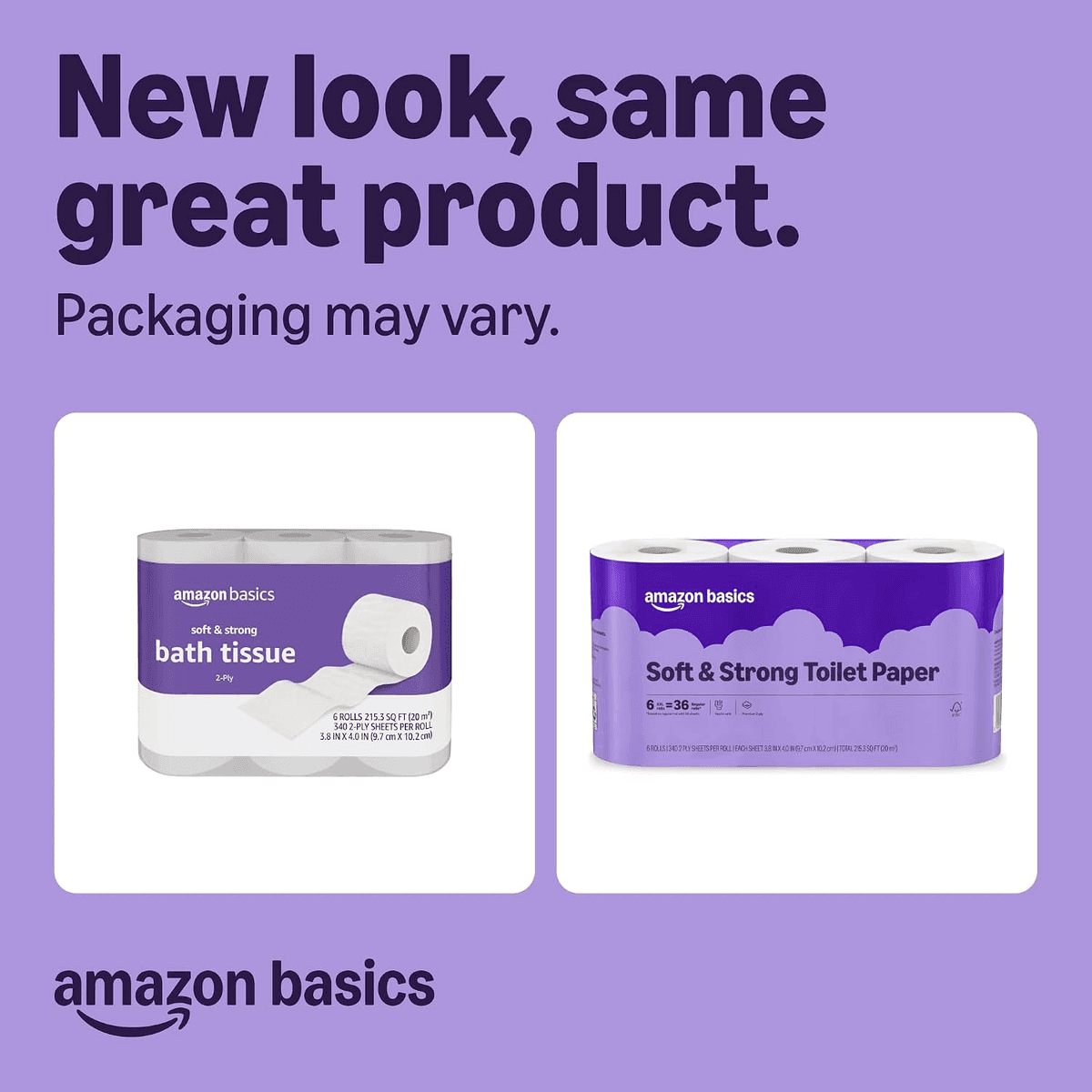 Amazon Basics Soft & Strong 2-Ply Toilet Paper, 30 Rolls image 2