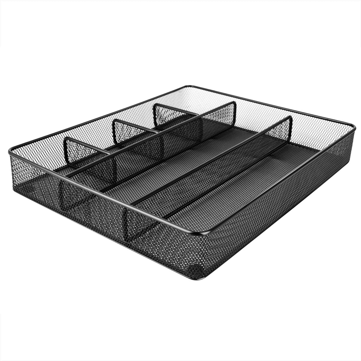 Amazon Basics Metal Mesh Desk Organizer with 6 Compartments