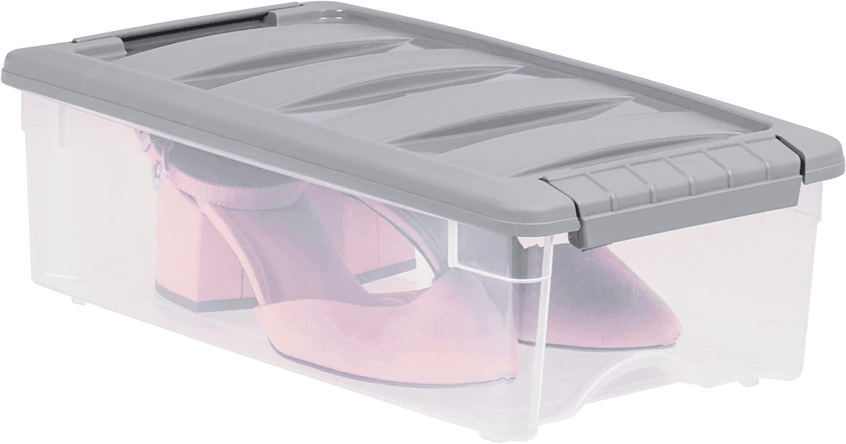 Amazon Basics 5-Quart Latching Storage Bins, 10-Pack image 4