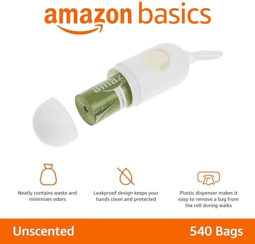 Amazon Basics Premium Leak-Proof Dog Waste Bags, 540 Count image 2