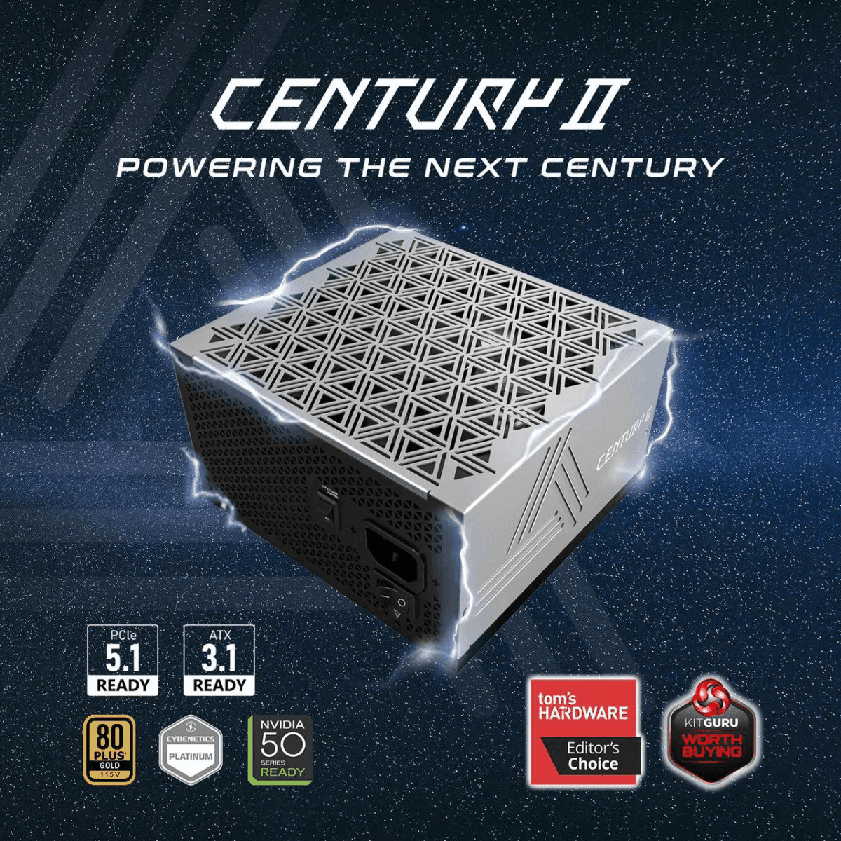 MONTECH CENTURY II 1200W Fully Modular ATX 3.1 Power Supply image 2