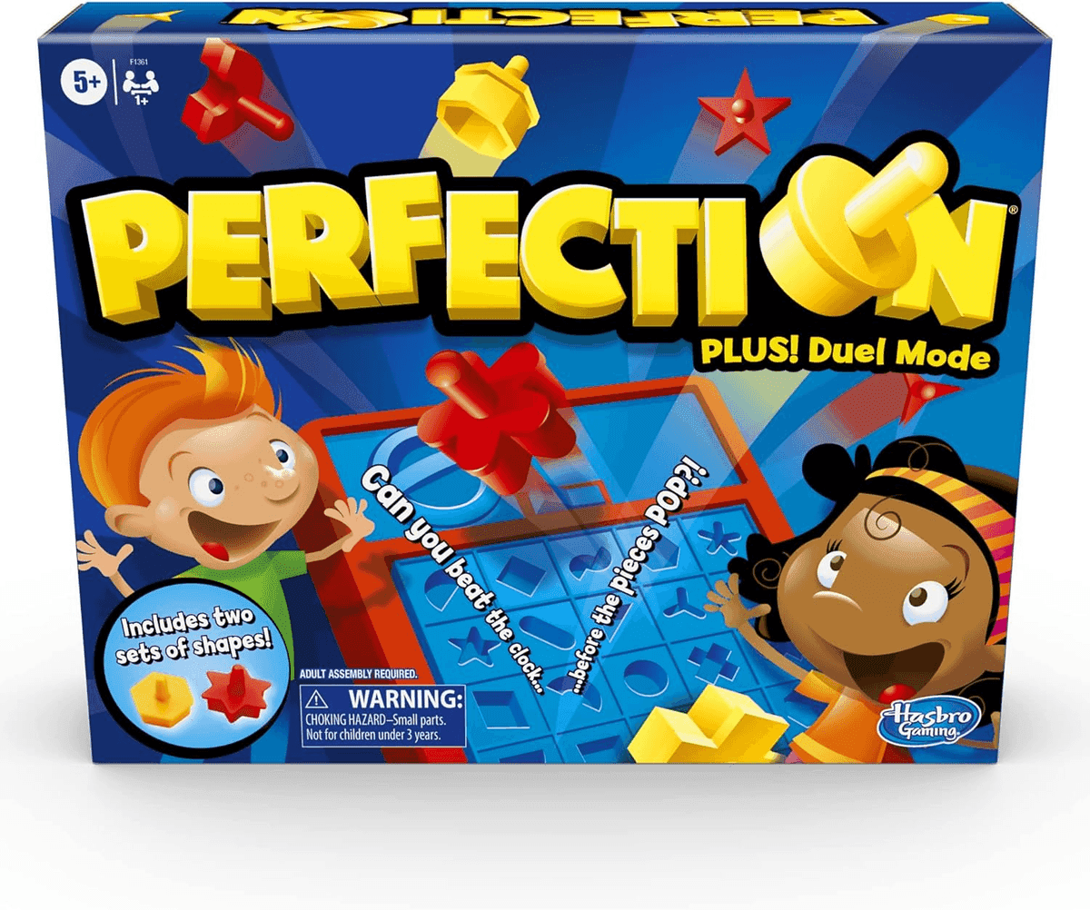 Hasbro Gaming Perfection Plus 2-Player Duel Mode Game