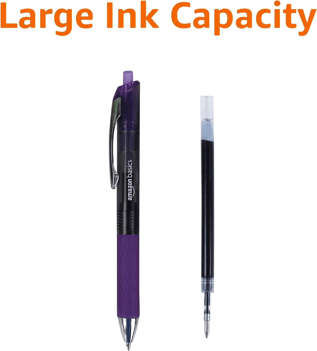 Amazon Basics 0.7mm Retractable Gel Pens, Assorted Colors, 12-Pack image 3
