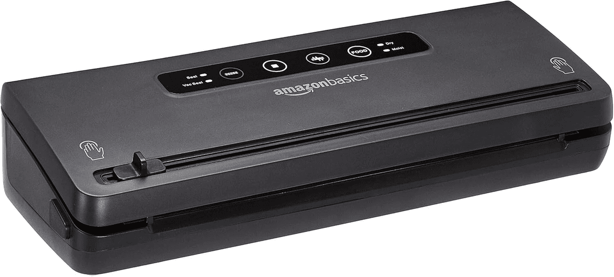 Amazon Basics Vacuum Sealer Machine with Built-In Cutter - Black