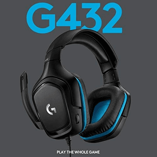 Logitech G432 Wired Gaming Headset - Black/Blue image 2