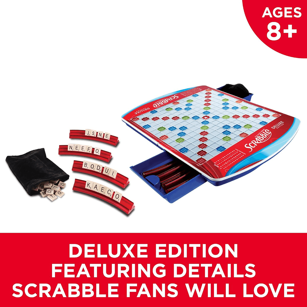 Hasbro Gaming Scrabble Deluxe Edition Board Game image 3