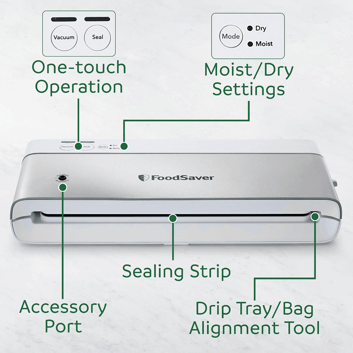 FoodSaver Compact Vacuum Sealer with Starter Kit image 5
