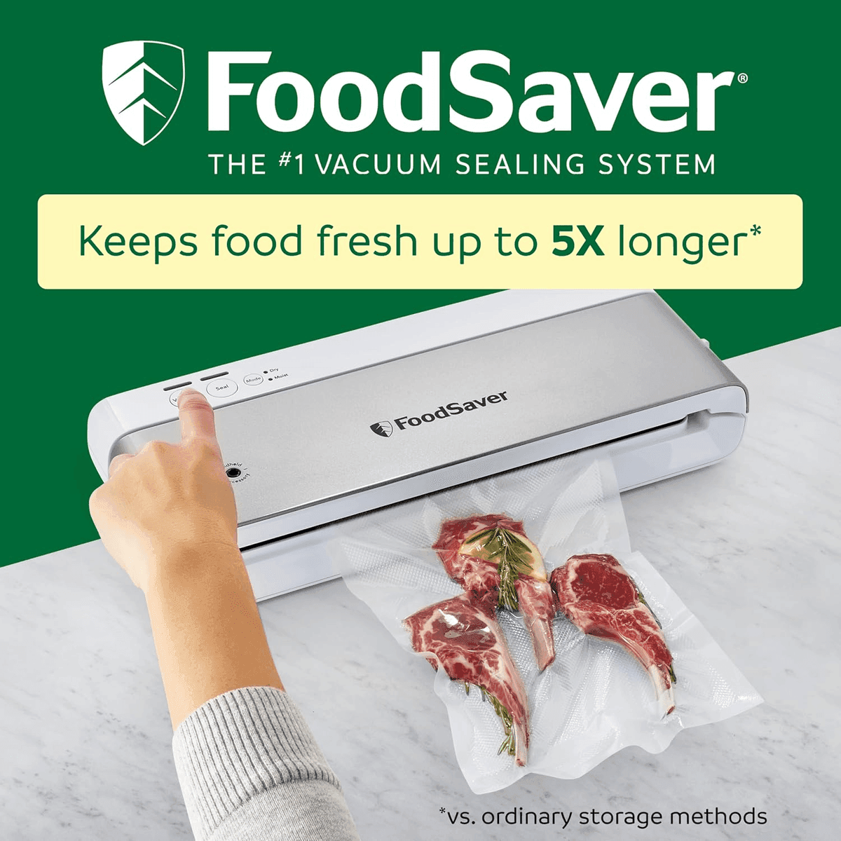 FoodSaver Compact Vacuum Sealer with Starter Kit image 2