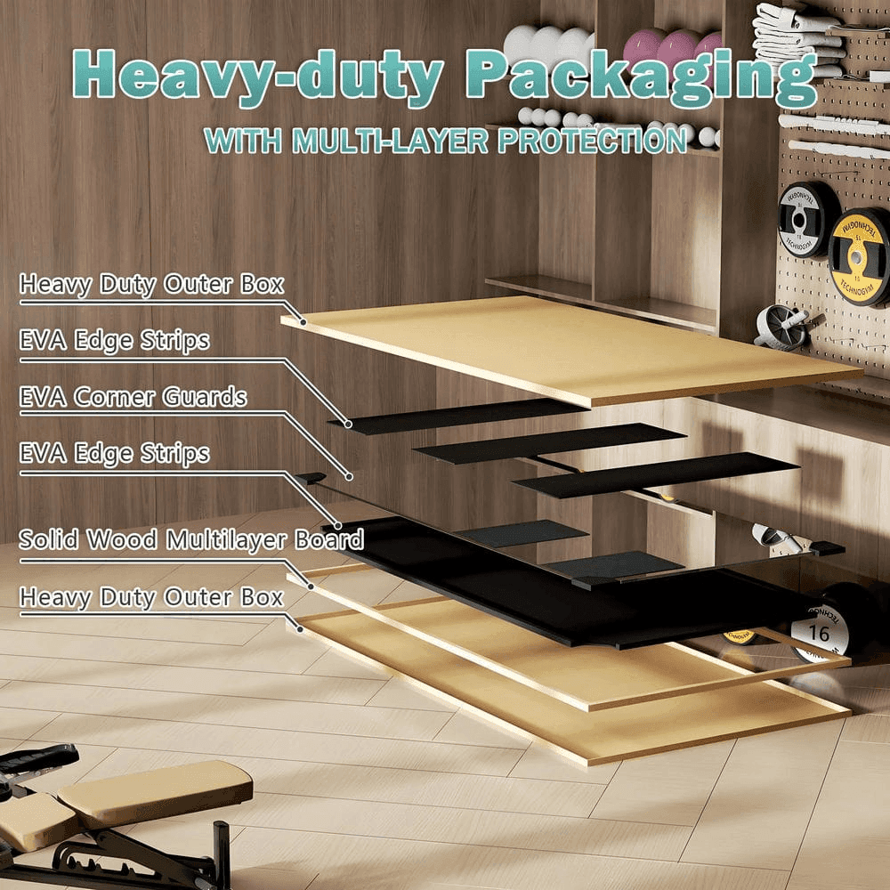Sxiawe 36 x 72-Inch Frameless Shatterproof Gym Mirror image 4