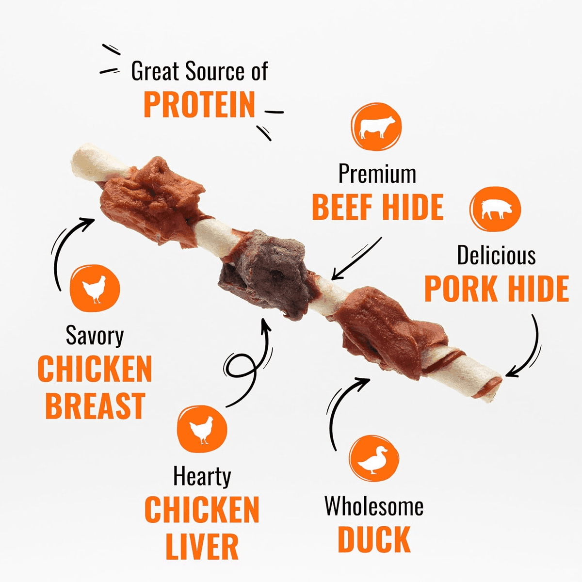 Good 'n' Fun Triple Flavor Kabobs Dog Treats, 24 oz image 3
