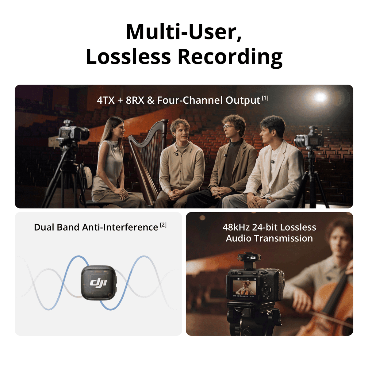DJI Mic 3 2-Person Wireless Microphone System with Charging Case image 2