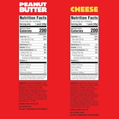 RITZ Peanut Butter & Cheese Sandwich Crackers Variety Pack, 32 Packs image 2