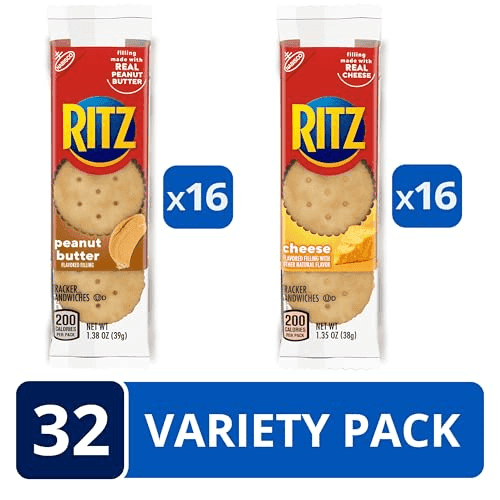 RITZ Peanut Butter & Cheese Sandwich Crackers Variety Pack, 32 Packs image 3
