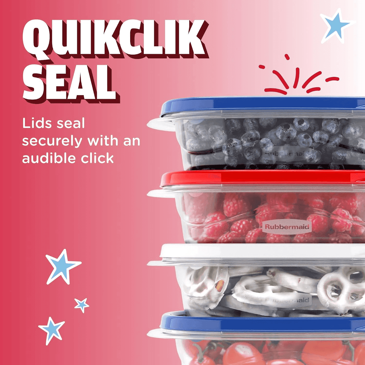 Rubbermaid TakeAlongs Americana Food Storage Set, 24-Piece image 3