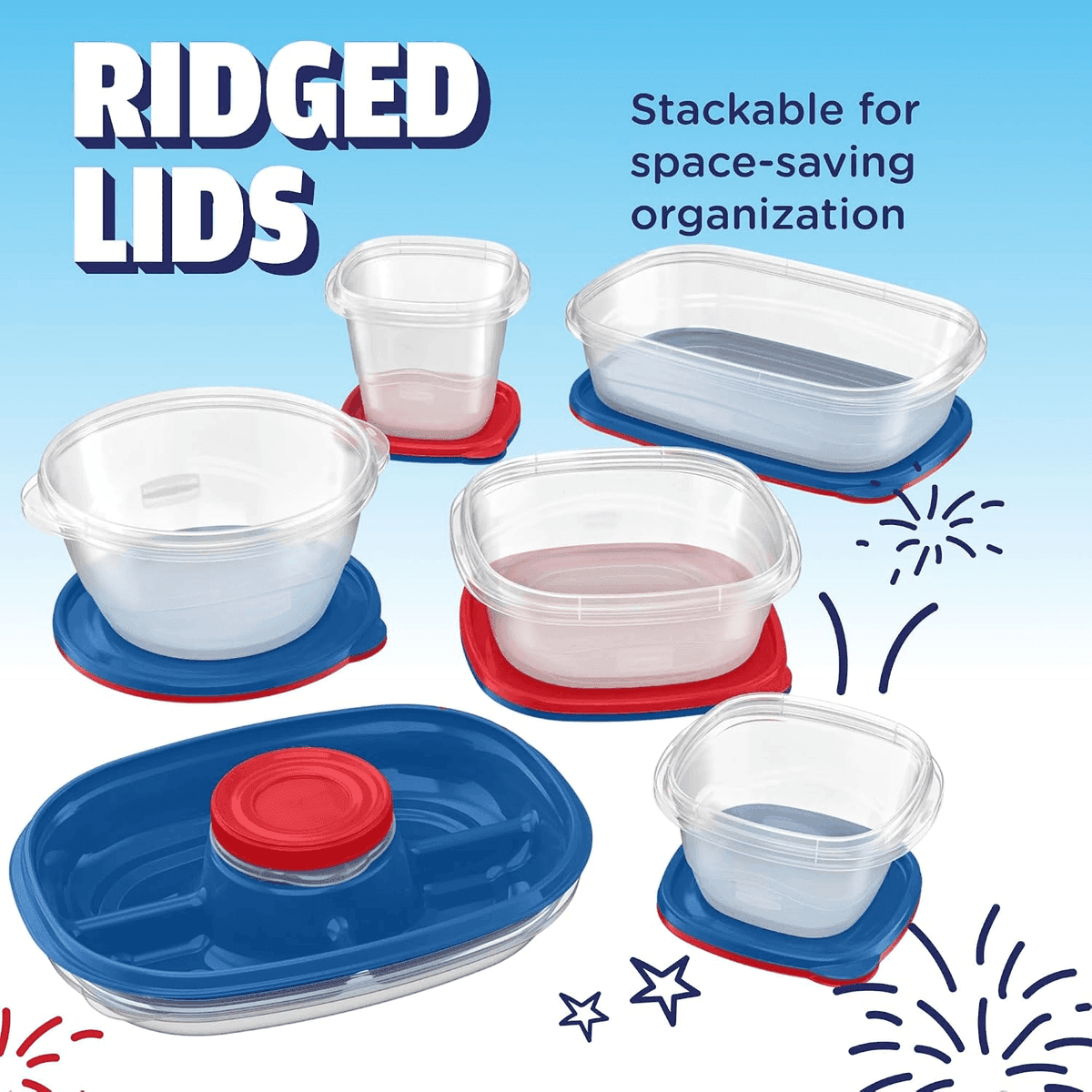Rubbermaid TakeAlongs Americana Food Storage Set, 24-Piece image 5