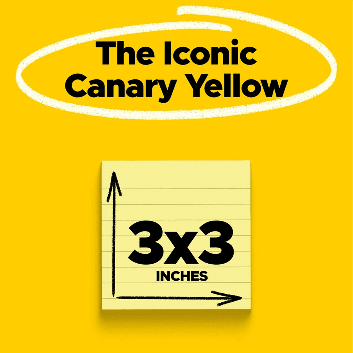 Post-it Canary Yellow Lined Notes, 3 x 3 in, 12 Pads image 2