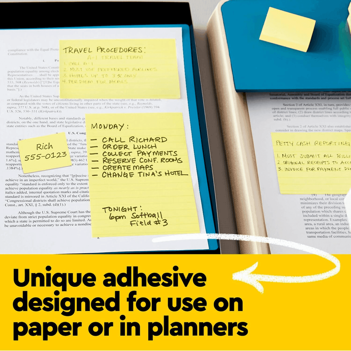 Post-it Canary Yellow Lined Notes, 3 x 3 in, 12 Pads image 4