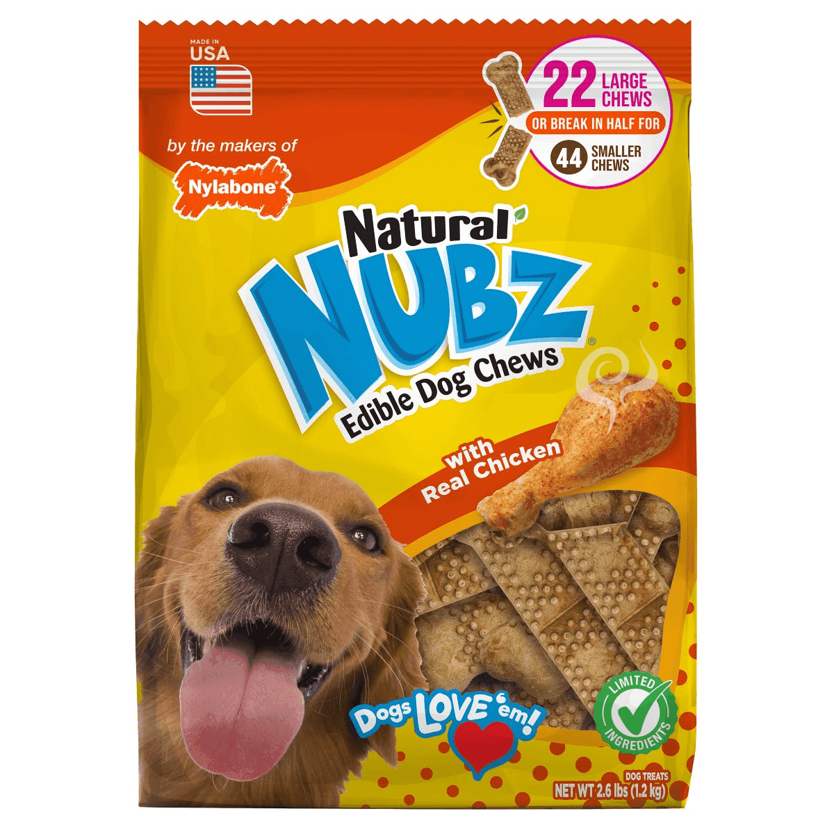 Nylabone NUBZ Dog Chews, 44 Total Chews, 2-Pack image 2