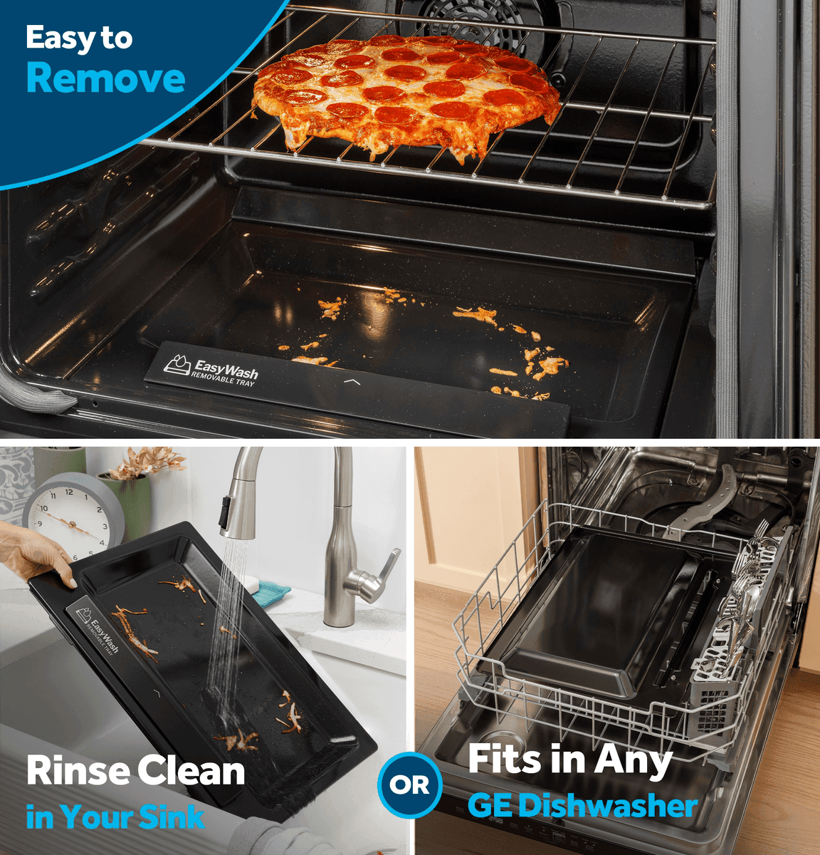 GE EasyWash 30-in 5-Burner 5.3-cu ft Air Fry Slide-In Electric Range image 3