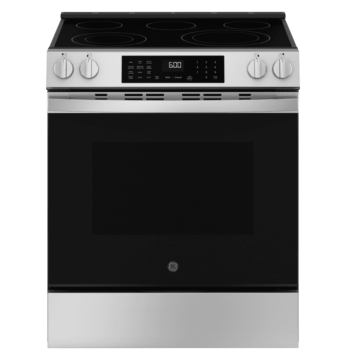 GE EasyWash 30-in 5-Burner 5.3-cu ft Air Fry Slide-In Electric Range