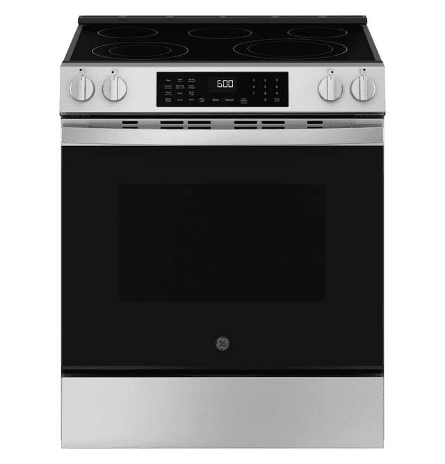 GE EasyWash 30-in 5-Burner 5.3-cu ft Air Fry Slide-In Electric Range image 1