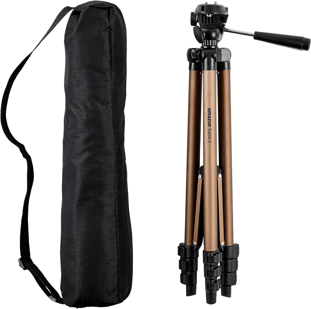Amazon Basics 50-inch Lightweight Camera Tripod - Champagne