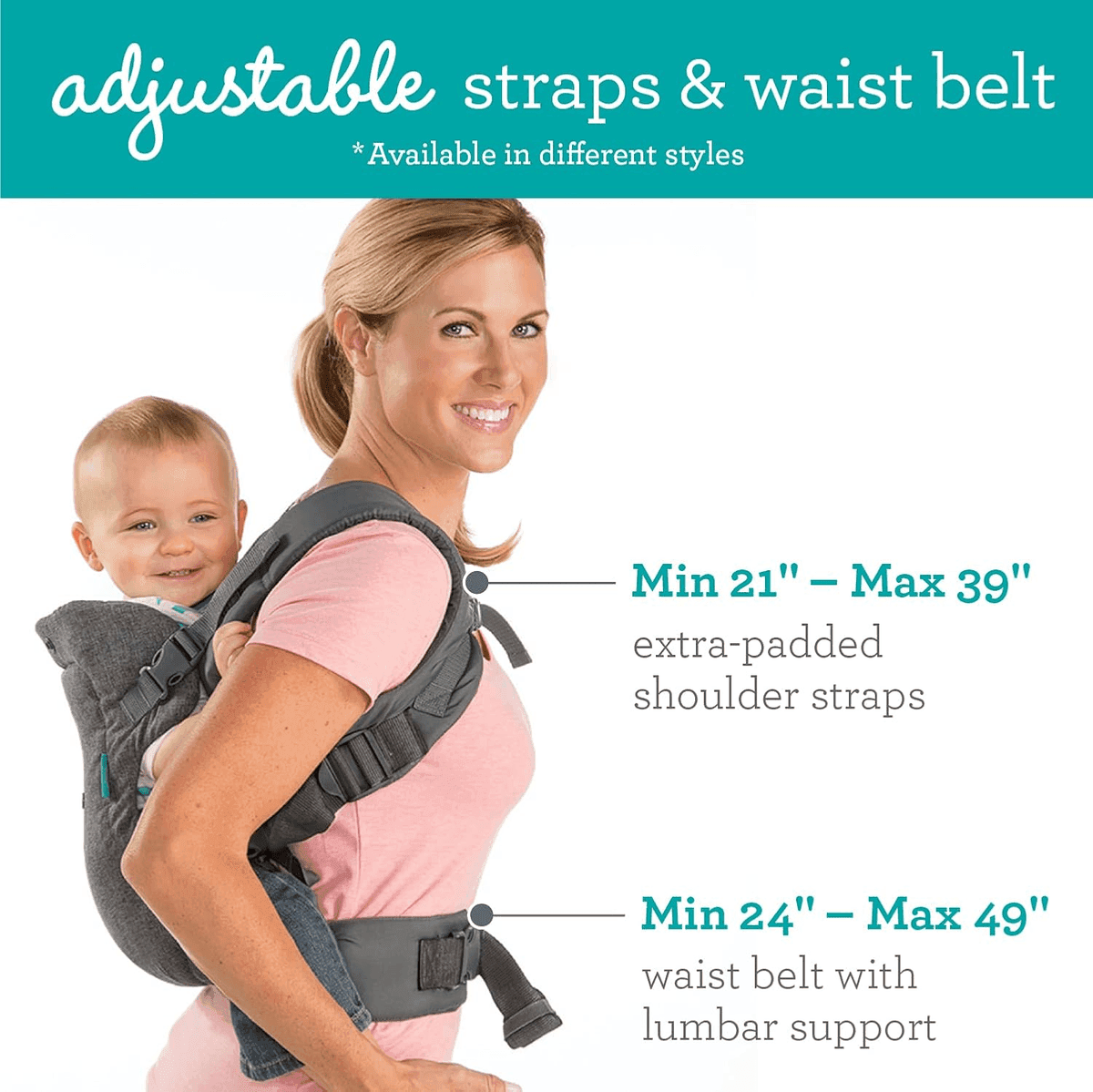 Infantino Flip 4-in-1 Baby Carrier - Gray image 3