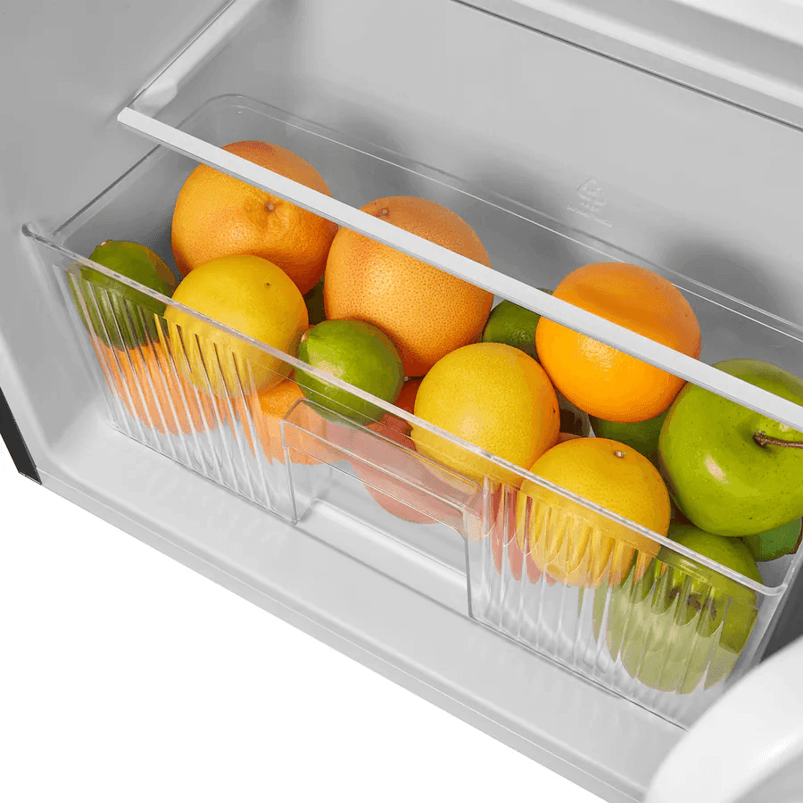 Insignia 3.1 Cu. Ft. Mini Fridge with Top Freezer - Stainless Steel Look image 3